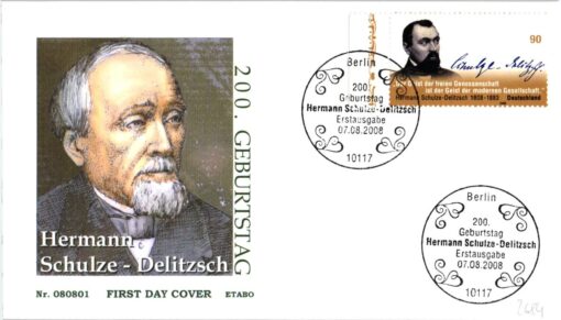 Deutschland 2008 FDC SST Mi. 2684 Hermann Schulze Delitzsch [M2] 
