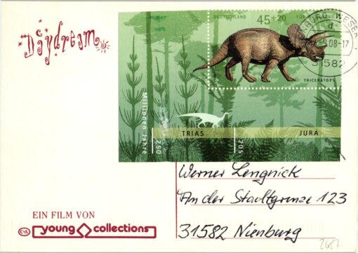 Deutschland 2008 FDC TST Mi. 2687 Dinosaurier Triceratops [M2] 