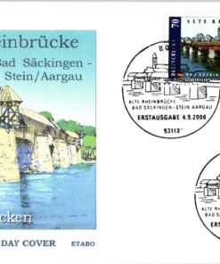 Deutschland 2008 FDC SST Mi. 2691 Alte Rheinbrücke Bad Säckingen|Stein Aargau [M2] 
