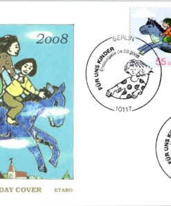 Deutschland 2008 FDC SST Mi. 2693 Für uns Kinder Blaues Pferd Wanderratte [M2] 