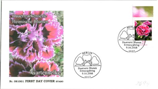Deutschland 2008 FDC SST Mi. 2694 Heimische Blumen Gartennelke [M2] 