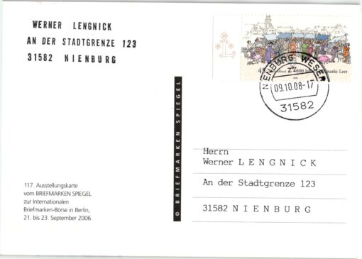 Deutschland 2008 FDC TST Mi. 2696 500 Jahre Gallimarkt in Leer [M2] 