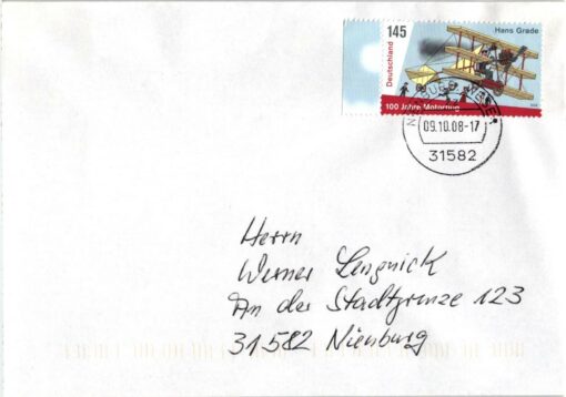 Deutschland 2008 FDC TST Mi. 2698 Hans Grade Motorflug [M2] 