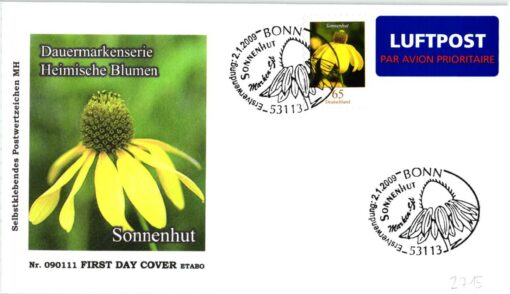 Deutschland 2009 FDC SST Mi. 2715 Heimische Blumen Sonnenhut selbstklebend [M2] 