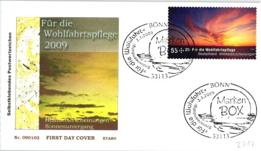 Deutschland 2009 FDC SST Mi. 2717 Wohlfahrt Himmelserscheinungen Sonnenuntergang [M2] 