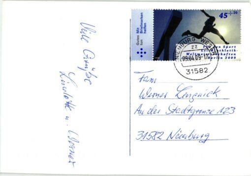 Deutschland 2009 FDC TST Mi. 2727 Sporthilfe Hindernislauf [M2] 