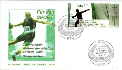 Deutschland 2009 FDC SST Mi. 2730 Sporthilfe Diskuswerfen [M2] 