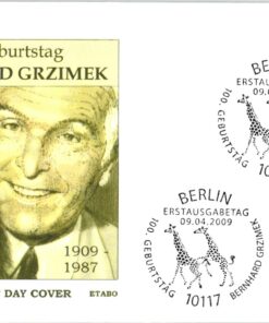 Deutschland 2009 FDC SST Mi. 2731 Bernhard Grzimek Zoologe Gorilla [M2] 