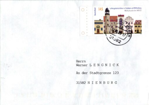 Deutschland 2009 FDC TST Mi. 2736 Luther Gedenkstätten Eisleben Wittenberg [M2] 