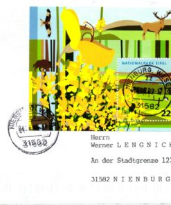Deutschland 2009 FDC SST Mi. 2737 nationalpark Eifel Artenvielfalt Vegetation BL. 74 [M2] 