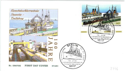 Deutschland 2009 FDC SST Mi. 2746 Eisenbahn Fährverkehr Sassnitz Trelleborg [M2] 