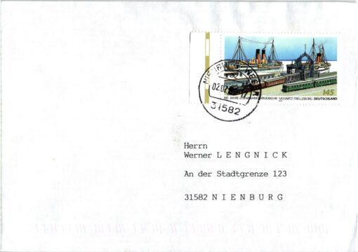 Deutschland 2009 FDC TST Mi. 2746 Eisenbahn Fährverkehr Sassnitz Trelleborg [M2] 
