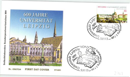 Deutschland 2009 FDC SST Mi. 2747 Universität Leipzig selbstklebend [M2] 