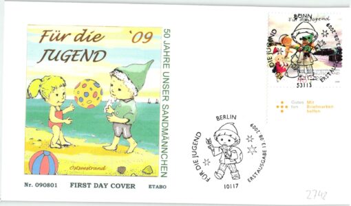 Deutschland 2009 FDC SST Mi. 2748 Jugend Sandmännchen Ostseestrand [M2] 