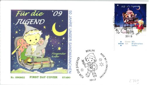 Deutschland 2009 FDC SST Mi. 2749 Jugend Sandmännchen Fliegender Koffer [M2] 
