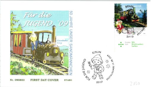 Deutschland 2009 FDC SST Mi. 2750 Jugend Sandmännchen Kleinbahn Harz [M2] 