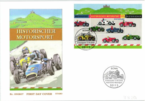 Deutschland 2009 FDC SST Mi. 2754 Historischer Motorsport BMW Maserati Bugatti [M2] 