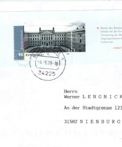 Deutschland 2009 FDC TST Mi. 2757 Deutscher Bundestag Herrenhaus Bundesrat [M2] 
