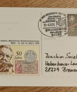 Deutschland PSo 51 Ludwig Erhard 1997 Münchner Briefmarkentage 1998 SST Bad Griesbach Letzter Tag Briefmarken DM Währung