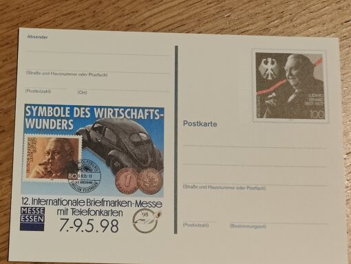 Deutschland PSo 52 Ludwig Erhard 1997 Messe Essen 1998 postfrisch 
