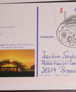 Deutschland PSo 47 Messe Leipzig 1997 Messeprivileg SST Bonn Abschied Pfennig Briefmarken