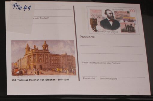 Deutschland PSo 49 Heinrich v. Stephan 1997 100. Todestag postfrisch 