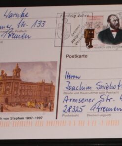 Deutschland PSo 49 Heinrich v. Stephan 1997 100. Todestag Bedarfsverwendung 