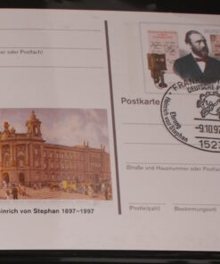 Deutschland PSo 49 Heinrich v. Stephan 1997 100. Todestag SST Frankfurt Ehrung Heinrich von Stephan