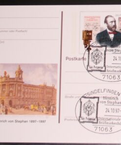 Deutschland PSo 49 Heinrich v. Stephan 1997 100. Todestag SST Sindelfingen Heinrich von Stephan