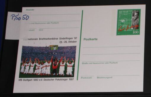 Deutschland PSo 50 Sepp Herberger 1997 VfB Stuttgart Pokalsieger postfrisch 