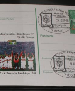 Deutschland PSo 50 Sepp Herberger 1997 VfB Stuttgart Pokalsieger SST Sindelfingen Heinrich von Stephan