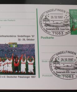 Deutschland PSo 50 Sepp Herberger 1997 VfB Stuttgart Pokalsieger SST Sindelfingen Raumpatroulle ORION Science Fiction Sterne Planeten