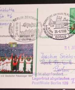 Deutschland PSo 50 Sepp Herberger 1997 VfB Stuttgart Pokalsieger SST Frankfurt - Berlin Luftbrücke 1998
