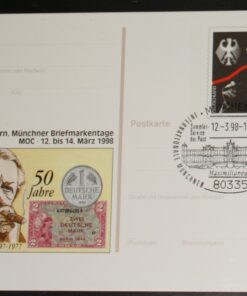 Deutschland PSo 51 Ludwig Erhard 1997 Münchner Briefmarkentage 1998 SST München Maximilianeum