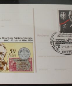 Deutschland PSo 51 Ludwig Erhard 1997 Münchner Briefmarkentage 1998 SST München Eisenbahn München-Landshut