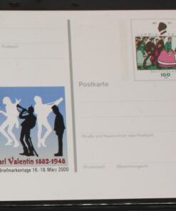 Deutschland PSo 65 Ludwig Thoma 1996 Briefmarkentage Karl Valentin postfrisch 