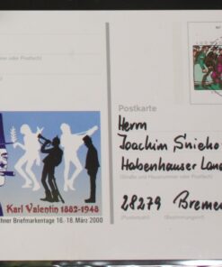 Deutschland PSo 65 Ludwig Thoma 1996 Briefmarkentage Karl Valentin TST Bremen