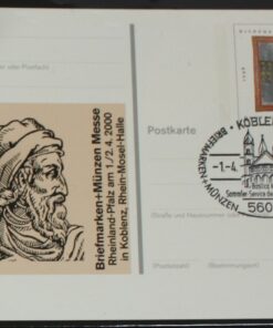 Deutschland PSo 66 Hildegard von Bingen 1998 Johannes Gutenberg SST Koblenz Basilica Minor Rheinland Pfalz 2000