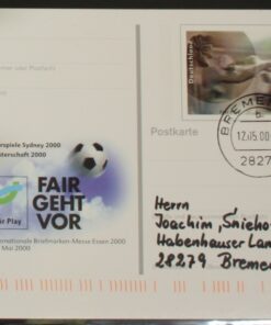Deutschland PSo 68 Fair Play  2000 Fair geht vor Fußball Olympia TST Bremen