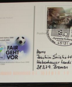 Deutschland PSo 68 Fair Play  2000 Fair geht vor Fußball Olympia SST Essen Olympischer Fünfkampf