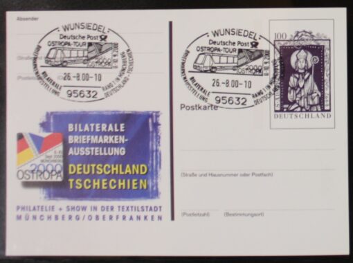 Deutschland PSo 70 Adalbertus 2000 Ostropa 2000 SST Wunsiedel Ostropa Tour 2000