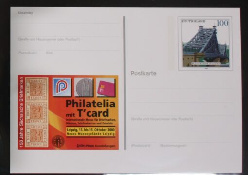 Deutschland PSo  Blaues Wunder Dresden 2000 Philatelia mit T'card postfrisch 