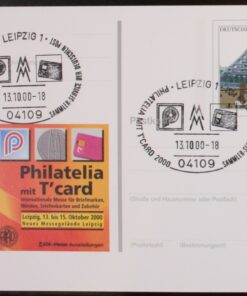 Deutschland PSo  Blaues Wunder Dresden 2000 Philatelia mit T'card  Leipzig Philatelia 2000