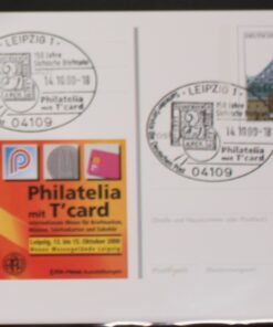 Deutschland PSo  Blaues Wunder Dresden 2000 Philatelia mit T'card SST Leipzig Sächsische Briefmarke
