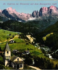 St. Cyprian im Tiersertal mit Rosengarten; Amonn Bozen; Südtirol