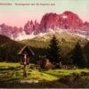 Tiroler Dolomiten - Rosengarten von St. Cyprian aus;  Südtirol