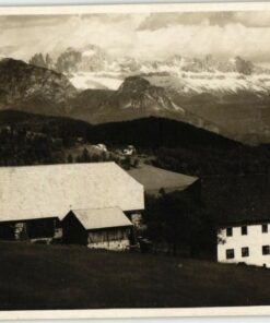 Soprabolzano Wieser verso Catinaccio, Oberbozen gegen Rosengarten; 1931; Perutz; Südtirol