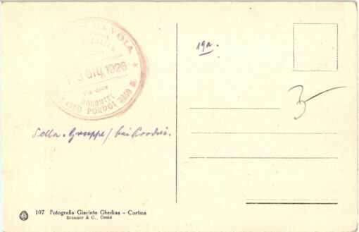 Gruppo Sella Sella Gruppe Dolomiten; 1926; Ghedina Cortina; Südtirol – Bild 2