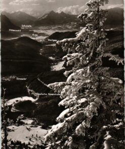 Blick Herzogstand Walchensee Tiroler Berge, garmisch; Huber Postkarte; Tirol