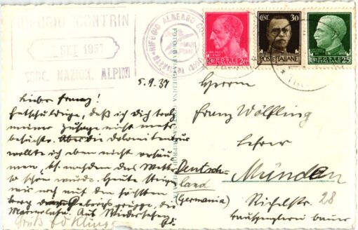La Marmolata Forcella Ombretta, Rifugio Contrin; 1937; Ghedina Cortina; Südtirol – Bild 2